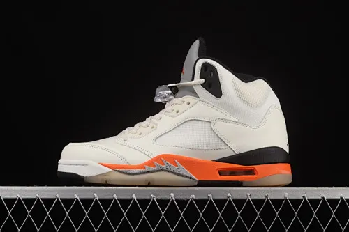 All categories Air Jordan Jordan series basketball shoes Air Jordan 5 pure original version Air Jordan 5 "Total Orange" AJ5 Joe 5 white buckle DC1060-100